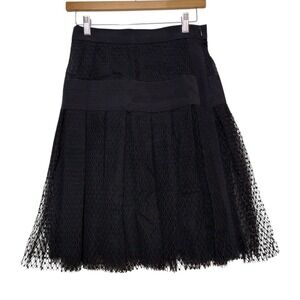J. Mendel‎ Lace Pleated Skirt Women's 4 A-line Grunge